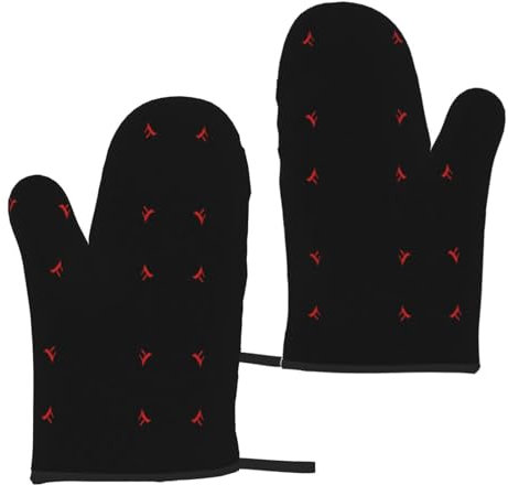Karate Boy Austauschbare Handschuhe mit Gürtel, Farbisolierung, 2-teiliges Set, Mikrowellen-Handschuhe, Ofenhandschuhe zum Grillen, Kochen und Backen