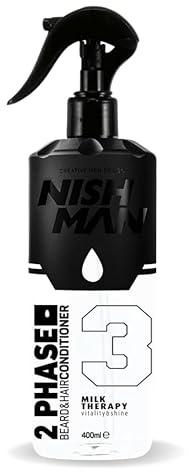 NISHMAN Hair and Beard Conditioner Spray 400 ml (Milk Therapy)