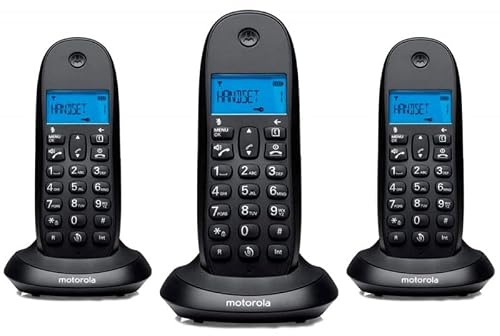 MOTOROLA C1003 CB+ Telefono DECT Negro Trio