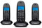 MOTOROLA C1003 CB+ Telefono DECT Nero Trio