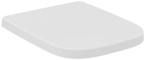 Ideal Standard – i.life B Sedile per wc, Design avvolgente, Angolare, Con abbassamento automatico e funzione di rilascio rapido, antibatterico, Duroplast robusto, Bianco