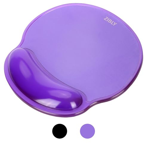 ZIBLY Ergonomic Gel Mouse Pad with Wrist Support – Soft Mouse pad for Comfort & Pain Relief Mouse Mat Ideal for Office, Gaming & Home (Gel Mouse Pad Purple)