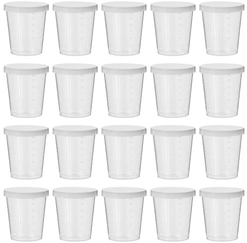 Plastikbecher Mit Deckel, 20 Stück Transparent Mini Gefrierdosen Kleine Mit Deckel Plastik 30ml Deli Cups Aufbewahrungsdosen Kleine Tupperdosen Für Soßen Flüssige Food