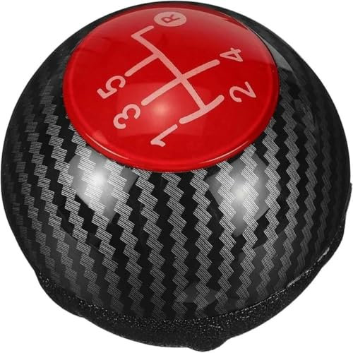 KOIAMVZW 5-Gang-Schalthebelknopf Schaltgetriebe 55344048 für FIAT 500 2012-2018