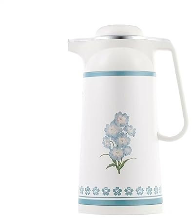 Carafe à café thermique en acier inoxydable, Cafetière isotherme de grande capacité de 1,6 L, thermos domestique et extérieur, thermos intérieur en verre, pot isolant