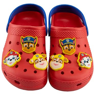 Paw Patrol Shoes, Chase Rubble and Marshall Boys Clogs, Summer Boys Shoes, Red 1