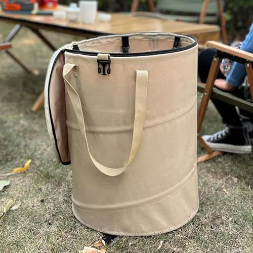 37L Pop-Up Gartensack - Laubsack GartenabfallsackStabil - Abfalleimer - Gartensäcke - Laubsäcke, Grünschnittsäcke Faltbar, Robust Aus 600D Oxford-Stoff