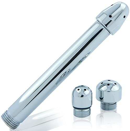 Analdusche Aufsatz Brause 17 cm – Duschaufsatz Darmspülung Metall mit 3 Köpfen Analdusche für Duschkopf & Intimdusche für Damen und Herren – Enema Kit Fops A55