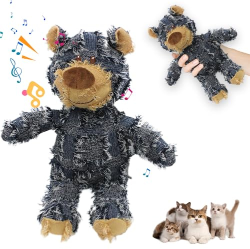 Indestructible Robust Bear Dog Toys, 2026 New Upgraded Indestructible Dog Toys to Keep Them Busy, Robust Bear Dog Squeak Chew Toy for Large Small Dogs, Plush Dog Toy for Heavy Chewers (03#, Small)