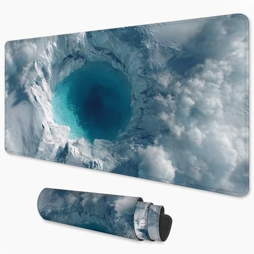 Alfombrilla Ratón Lago Mouse Pad 1000x500 mm, Grande Alfombrilla Gaming Azul con Superficie Especial Que Mejora la Velocidad y la precisión, Mousepad Impermeable para Gamers, PC y Portátil 3Y-518