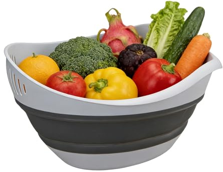 Passoire pour cuisine, récipient de rangement pliable de grande capacité – Passoire à pâtes, panier de vidange pour évier, égoutter les légumes, les pâtes, les spaghetti, la maison, le restaurant