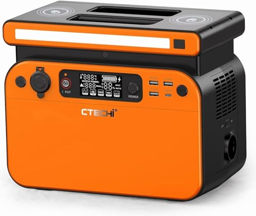 CTECHi GT500 Powerstation 518 wh, 500 Watt, generatore di corrente solare, 1000 Watt, LifePO4, batteria da campeggio
