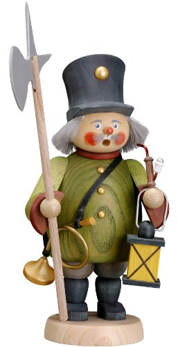 Seiffener Volkskunst | Räuchermännchen Erzgebirge | Gemütliche Typen 21 cm | Räucherfigur | Erzgebirgische Volkskunst | 12652 | Nachtwächter