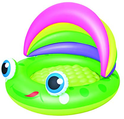 Bestway 52188 - Piscina Rana con Fondo Gonfiabile e Copertura, Verde, 109 x 104 x 76 cm