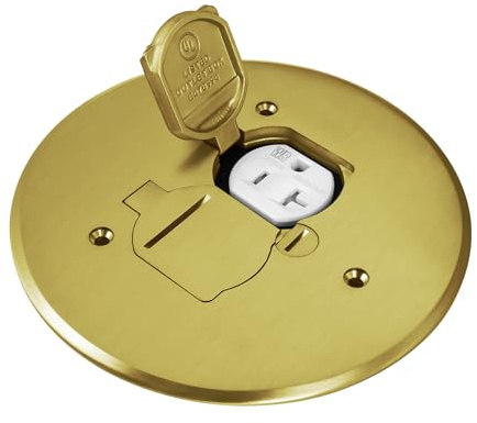 Enerlites Runde Bodenhülse aus robustem Metall 12,7 cm (5 Zoll) PVC mit Befestigungsringen