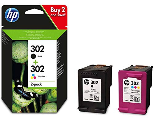Original HP 302 schwarz und dreifarbig Combo Set X4d37ae nur kompatibel mit europäischen Druckern