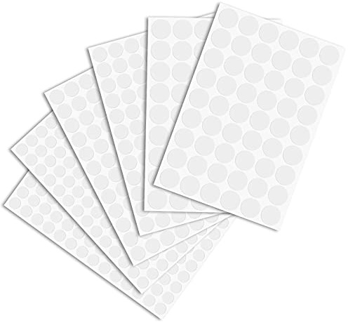 580Pcs Self Adhesive Screw Caps White, 12mm/15mm/21mm Screw Hole Covers | White Stickers to Cover Screw Holes, Screw Stickers for Furniture Cabinet Shelve Plate (108Pcs 21mm/192Pcs 15mm/280Pcs 12mm)
