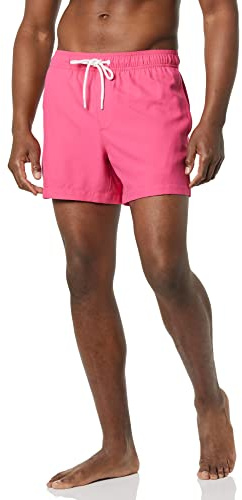 Amazon Essentials herr Badshorts med Nätinnerbyxa, 13cm Benlängd, Perfekta för Simning och Strand, Het rosa, 40