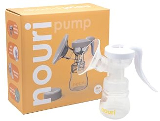 TensCare Nouri Pump – Manuelle Milchpumpe mit 2 Saugstufen für bequemen Ausdruck, BPA-frei, natürliche Lösung für Ihre Ausdrucksbedürfnisse mit Brustschutz, getestet von Müttern auf Komfort,