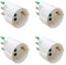 FANTON 82130-B4 - set 4pz adattatore da spina grande 16A a presa schuko colore bianco