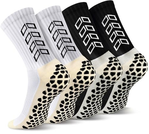 ENONEO Calze Calcio Antiscivolo Uomo 37-45 Calze Antiscivolo Calcio Anti Vesciche Addensare Cotone Calzini Sportivi Donna Traspirante Calzini Grip Calcio per Ciclismo Trekking