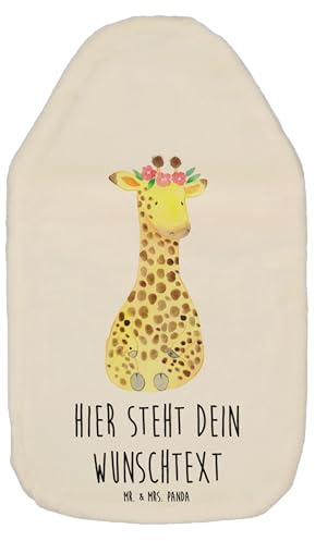 Mr. & Mrs. Panda Wärmflasche selbst gestalten Giraffe Blumenkranz - Weiß