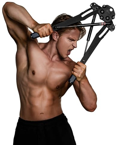 (New) GD Muscle Pump Power Twister Arm Exerciser & Chest Expander Upper Body Strengthener, Chest Workout Exerciser for Men, Workout Equipment Shoulder Muscle Training Fitness Equipment (22-100 lbs)