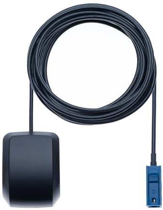 SYNC 3 GPS Antenne - Aktive Navigations-GPS Fakra C Anschlussantenne mit Magnetfuß - Wasserdichtes Antennenmodell, kompatibel mit Ford, Audi VW Volkswagen, SKODA, Mercedes Benz - Fakra Antennenadapter