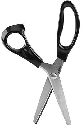 Zick-Zack-Schere, Professionelle Schere, Stoffschere aus Edelstahl, Schneiderschere mit Ergonomischen Griffen, Schere mit Zick-Zack-Schnitt Zum Nähen, Basteln, Heimwerken, (7mm)