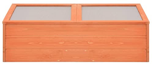 HXZZXS Serre de jardin marron 100 x 50 x 34 cm en bois et panneaux PC à effet de serre de jardin Greenhouse Serre d'extérieur Serre pour plantes à effet de serre robuste