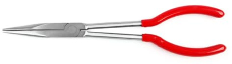 27,9 cm extra lange Spitzzange, gerade, gebogene Spitze, Mechaniker, Handwerkzeuge, Klemmschneider, Autoreparaturwerkzeuge, Heimwerkerzangen