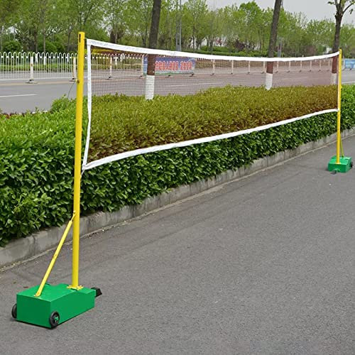 Volleyball- und Badminton-Set für den Außenbereich, strapazierfähig, tragbares Tennisnetz für Hinterhof, Auffahrt, Spielplatz, Park, Rasen, Sportschläger-Spielnetz für Kinder und Erwachsene