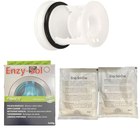 JCSPARES® - Filtro Tappo Pompa Scarico per Lavatrice + KIT Pulizia AntiCalcare Cattivi Odori Muffe per Lavatrice Compatibile con Beko per Modelli: D27 D38 DDWD Ed Ulteriori