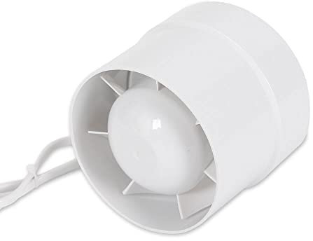 KumuJ Ø100mm Wandventilator Badlüfter Kanallüfter Lüftungsventilator Abluft Wandlüfter Rohrlüfter Bad Ventilator Deckenlüfter Abluftventilator für Badezimmer,Küchen 12W (Rund 100mm)