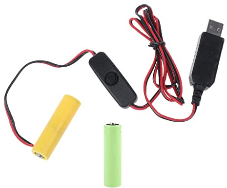Wilgure 3 V LR6 AA cavo di alimentazione USB, 2 pezzi 1 5 V batteria adattatore di ricambio
