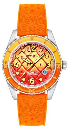 Spinnaker Herren-Armbanduhr 43 mm Fleuss Automatik Spongebob Schwammkopf Conch Street Limited Edition Armbanduhr mit Gummiband SP-5151, Ananas-Haus