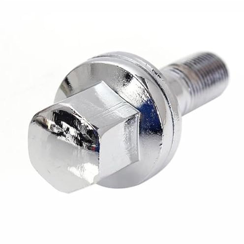 GYTTAK Boulon Vis Écrou Compatible avec Peugeot 1007 206 207 406 407 607 2000-2008 M12x1.25 17mm Voiture Aluminium Chrome Boulons De Roue Écrous Roue 4 Pièces(16PCS)