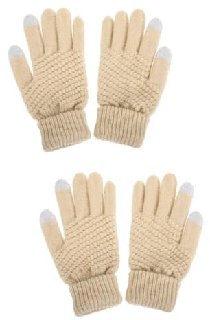 LIFKOME 2paare Damen Touchscreen Winterhandschuhe Dicke Warme Und Atmungsaktive Fäustlinge Für Smartphones Und Tablets Stylisch Rutschfest Für Kaltes Wetter