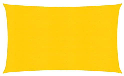 Somanki Sonnensegel 160 g/m² Gelb 3x6 m HDPE, Sichtschutz Balkon, Balkon Sonnenschutz, Sonnenschutzsegel,Regenschutz Balkon, Seitenmarkise, Sichtschutz Terrasse - 311570