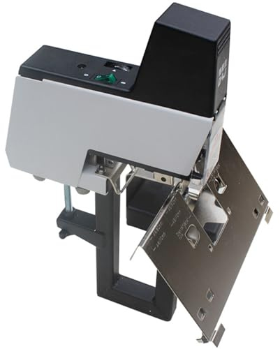 HTIANMM Agrafeuse électrique Professionnelle, relieuse à Plat et à Cheval, agrafeuse Automatique pour brochures, Machine de Pliage et de Reliure de Papier Robuste avec pédale
