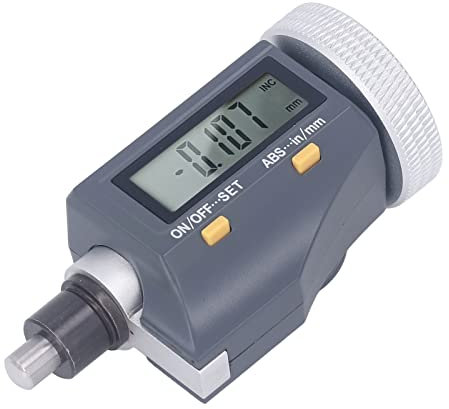 Digital Micrometer Head, Alloy Steel Electronic Outside Caliper Thickness Measuring Tool 0 15mm for Machining, Engineering, Automotive Repair
