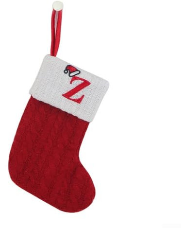 Festlicher roter Strick-Weihnachtsstrumpf mit Schneeflocken-Detail, verleiht Ihrer Einrichtung Charme (Z)