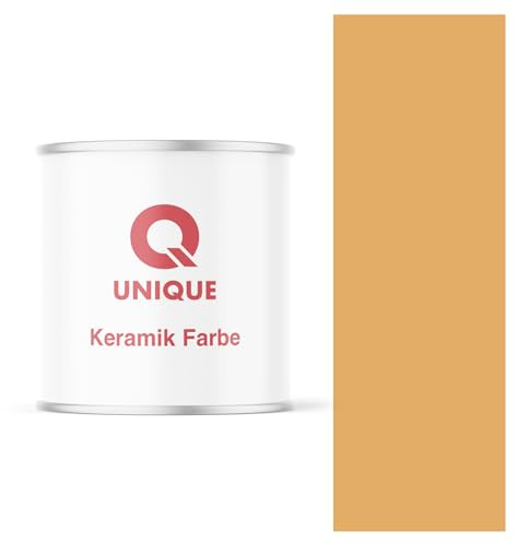 Q UNIQUE Keramikfarbe 2L - Hochdeckende Wand- und Deckenfarbe | Tiefmatte Innenfarbe | Langlebige Qualität | Bernstein | Scheuerfest | Abwaschbar | Ideal für Küche, Bad, Wohnzimmer und Flur | 2 Liter