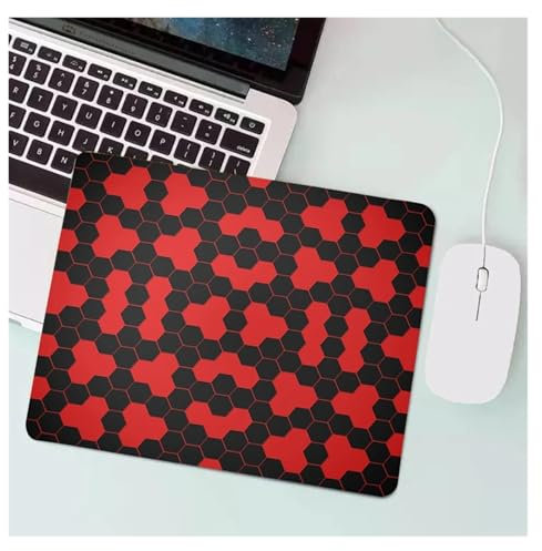 Pengchang Anime Hexagonal Honeycomb Mauspad Gaming Zubehör Gabinete PC Gamer Computer Tastatur Schreibtisch Matte Gummi Laptop Kleines Mousepad(A-26,20x25cm)