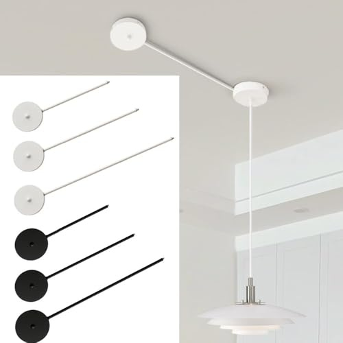 Kabelkanal Extention, Kabelführung aus Metall Deckendose kabelabdeckung decke Lampenabdeckung Deckenanschluss (Schwarz, 50 CM)