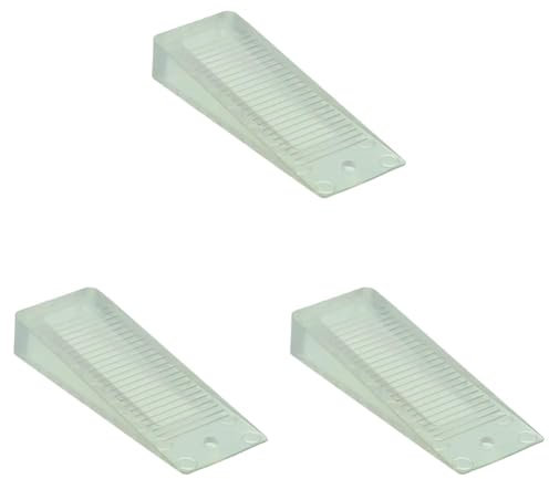 Burg Wächter Cuneo per porta, fermaporta in plastica antiscivolo per pavimento, TKL 2010, trasparente opaco, 100 mm, TKL 2010 T (Confezione da 3)