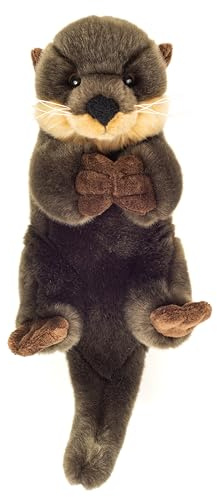 Teddy Hermann 90160 Otter 32 cm, Kuscheltier | Naturgetreu gestaltet, Tierschutz-Kooperation, ab 18 Monaten, waschbar, Füllung mit recyceltem Polyester