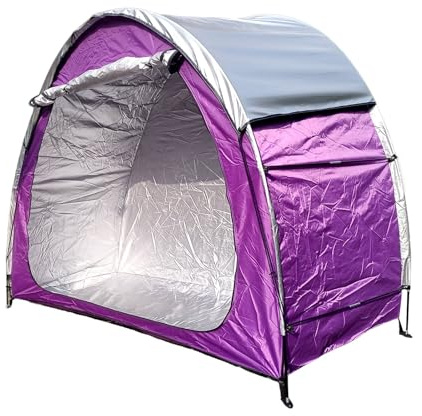 Wasserdichtes Outdoor-Fahrradabdeckungszelt – Tragbarer Lagerschuppen für 1–2 Fahrräder, kompakter Gartenunterstand, Fahrradgarage für Camping & Außenbereich (dunkelblau)
