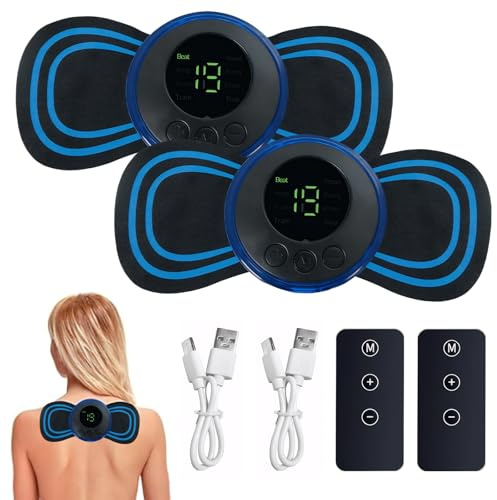 2 Pezzi Mini Massaggiatore Cervicale Elettrapy Portatili, 8 Intensità E 19 Modalità, Ricaricabili Tramite Usb, Adatti Per Braccia/Spalle/Collo/Schiena, Alleviano Il Dolore Muscolare Del Corpo