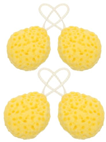 PLAFOPE 4 Piezas Esponjas de Baño de Panal Súper Suaves, Exfoliantes Espuma Rápida para Uso Diario y Spa Hogar
